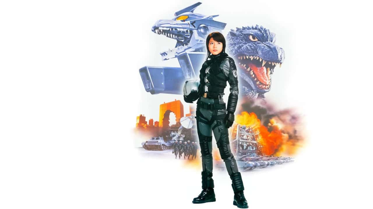Godzilla Against MechaGodzilla backdrop