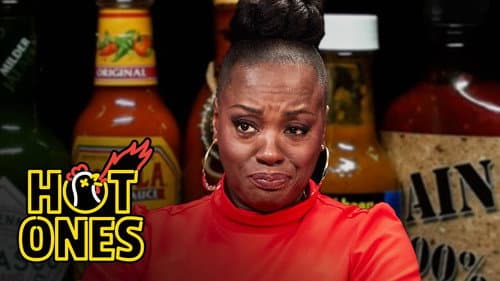 Viola Davis Gives a Master Class While Eating Spicy Wings still