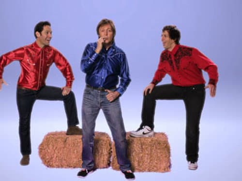 Paul Rudd with Paul McCartney still