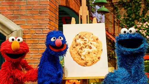 Painting with Cookie Monster still