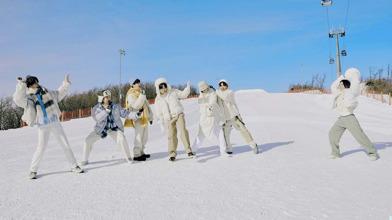 BTS 2021 WINTER PACKAGE in Gangwon backdrop