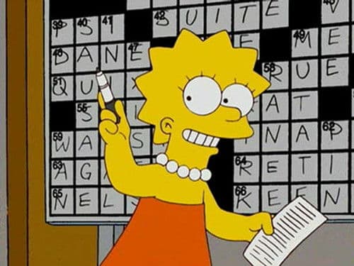 Homer and Lisa Exchange Cross Words still